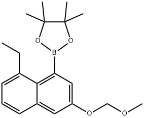 1,3,2-Dioxaborolane, 2-[8-ethyl-3-(methoxymethoxy)-1-naphthalenyl]-4,4,5,5-tetramethyl- Structure