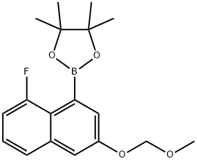 1,3,2-Dioxaborolane, 2-[8-fluoro-3-(methoxymethoxy)-1-naphthalenyl]-4,4,5,5-tetramethyl- Structure