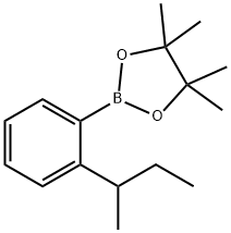 4,4,5,5-Tetramethyl-2-[2-(1-methylpropyl)phenyl]-1,3,2-dioxaborolane 구조식 이미지