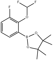 1,3,2-Dioxaborolane, 2-[2-(difluoromethoxy)-3-fluorophenyl]-4,4,5,5-tetramethyl- Structure