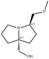 1H-Pyrrolizine-7a(5H)-methanol, tetrahydro-3-(methoxymethyl)-, (3R,7aR)-rel- Structure