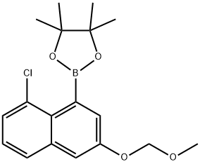 1,3,2-Dioxaborolane, 2-[8-chloro-3-(methoxymethoxy)-1-naphthalenyl]-4,4,5,5-tetramethyl- Structure