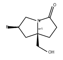 3H-Pyrrolizin-3-one, 6-fluorohexahydro-7a-(hydroxymethyl)-, (6R,7aR)-rel- Structure