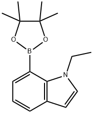 1H-Indole, 1-ethyl-7-(4,4,5,5-tetramethyl-1,3,2-dioxaborolan-2-yl)- Structure