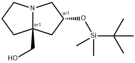 rel-(2R,8S)-2-[tert-butyl(dimethyl)silyl]oxy-1,2,3,5,6,7-hexahydropyrrolizin-8-yl]methanol 구조식 이미지