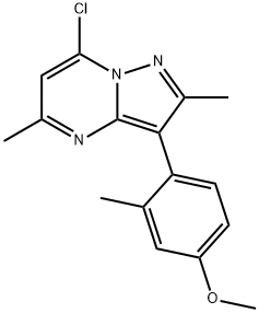 Pyrazolo[1,5-a]pyrimidine, 7-chloro-3-(4-methoxy-2-methylphenyl)-2,5-dimethyl- Structure