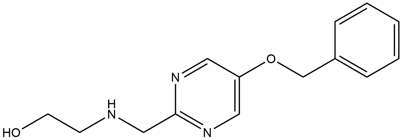 2-(((5-(benzyloxy)pyrimidin-2-yl)methyl)amino)ethan-1-ol Structure