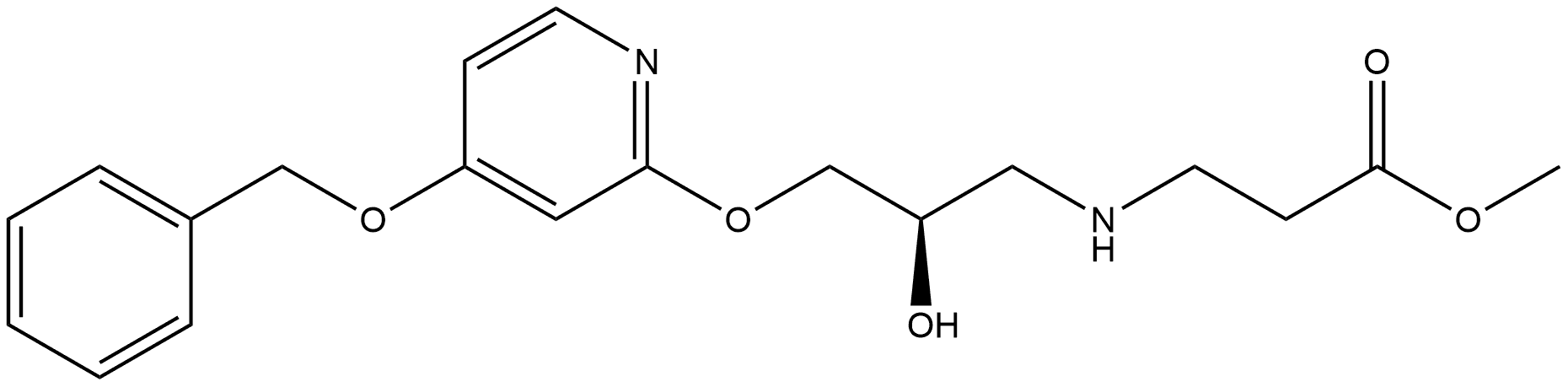 methyl (R)-3-((3-((4-(benzyloxy)pyridin-2-yl)oxy)-2-hydroxypropyl)amino)propanoate Structure