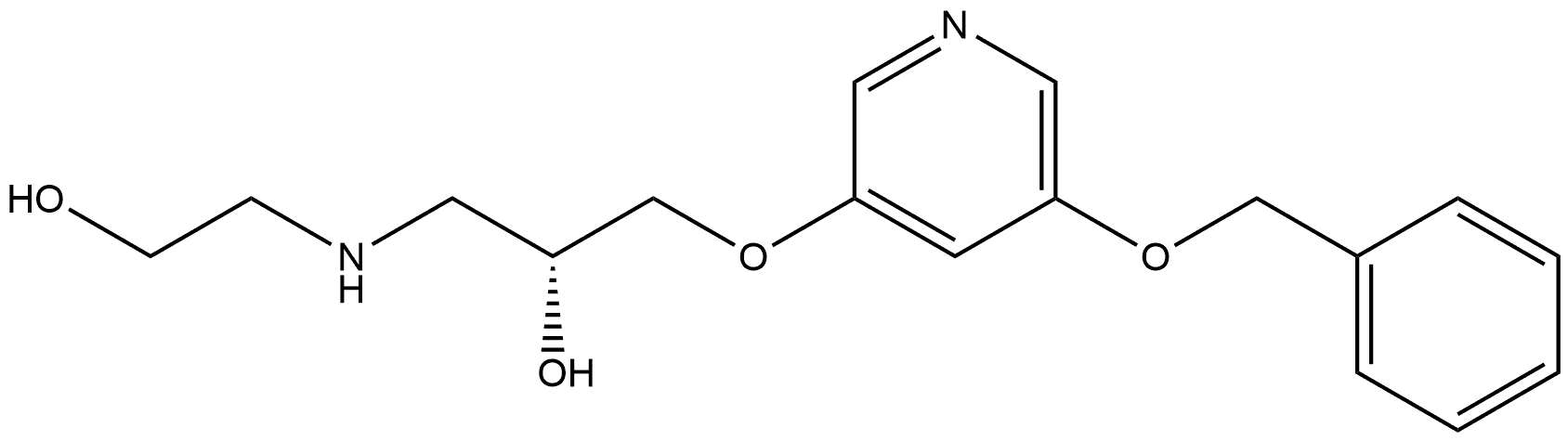 (R)-1-((5-(benzyloxy)pyridin-3-yl)oxy)-3-((2-hydroxyethyl)amino)propan-2-ol Structure