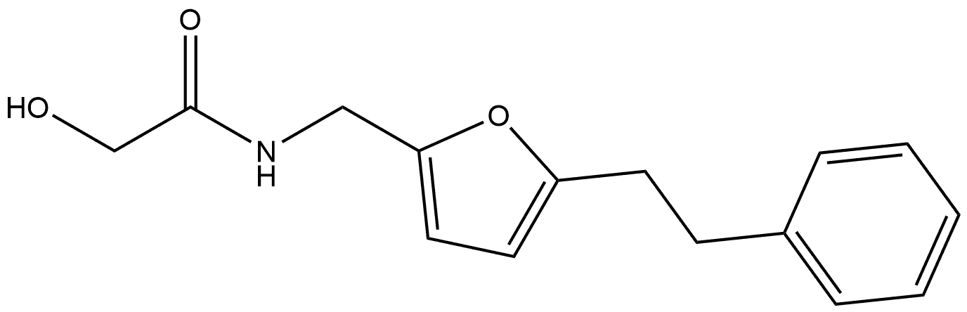 2-hydroxy-N-((5-phenethylfuran-2-yl)methyl) acetamide Structure