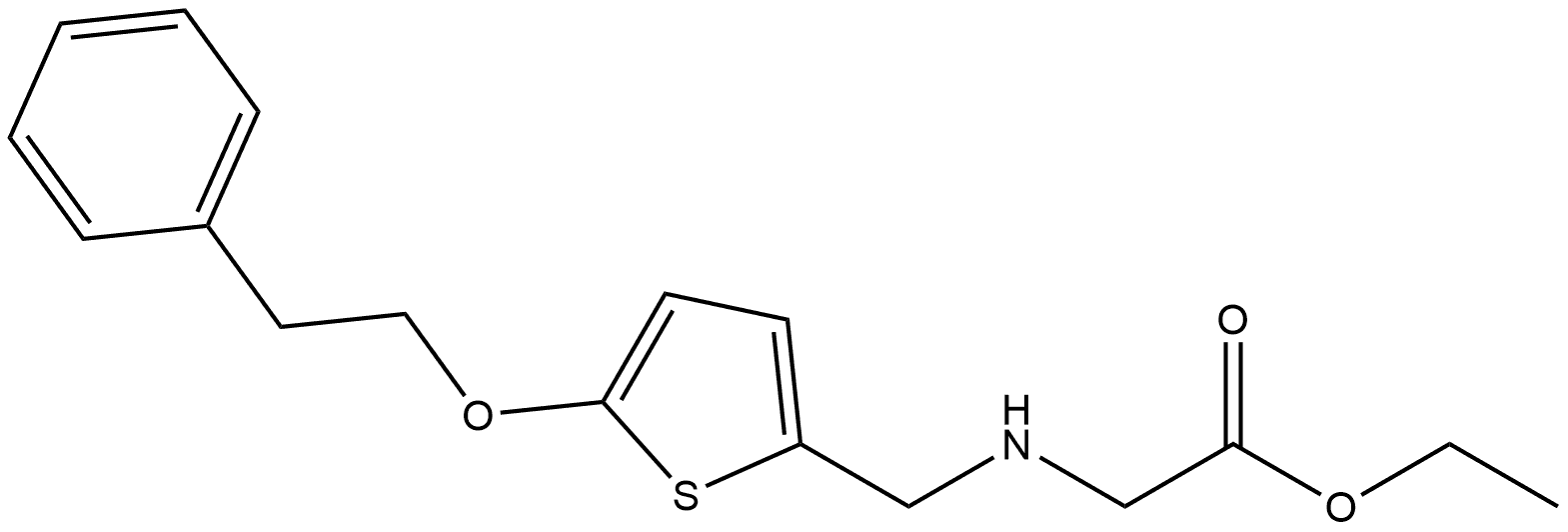 ethyl ((5-phenethoxythiophen-2-yl)methyl)glycinate Structure