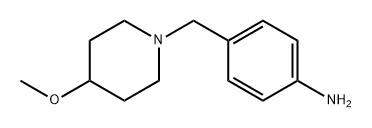 Benzenamine, 4-[(4-methoxy-1-piperidinyl)methyl]- Structure