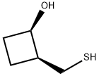 rac-(1R,2S)-2-(sulfanylmethyl)cyclobutan-1-ol, cis Structure