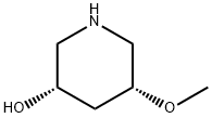 3-Piperidinol, 5-methoxy-, (3S,5R)- Structure