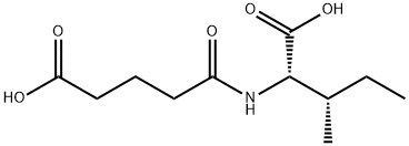 (2S,3S)-2-(4-carboxybutanamido)-3-methylpentanoic acid Structure