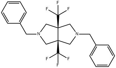 (3as,6as)-2,5-dibenzyl-3a,6a-bis(trifluoromethyl)-octahydropyrrolo[3,4-c]pyrrole Structure