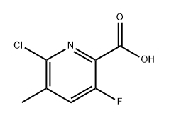 2-Pyridinecarboxylic acid, 6-chloro-3-fluoro-5-methyl- Structure