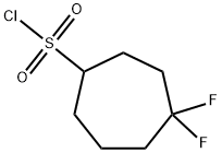 4,4-difluorocycloheptane-1-sulfonyl chloride Structure