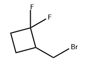 Cyclobutane, 2-(bromomethyl)-1,1-difluoro- Structure