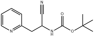 tert-butyl N-[1-cyano-2-(pyridin-2-yl)ethyl]carbamate Structure