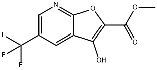 methyl 3-hydroxy-5-(trifluoromethyl)furo[2,3-b]pyridine-2-carboxylate Structure