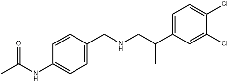 N-[4-({[2-(3,4-dichlorophenyl)propyl]amino}methyl)phenyl]acetamide Structure