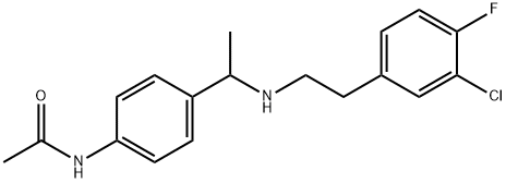 N-[4-(1-{[2-(3-chloro-4-fluorophenyl)ethyl]amino}ethyl)phenyl]acetamide Structure