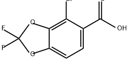 1,3-Benzodioxole-5-carboxylic acid, 4-bromo-2,2-difluoro- Structure