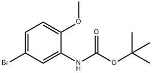 Carbamic acid, N-(5-bromo-2-methoxyphenyl)-, 1,1-dimethylethyl ester 구조식 이미지