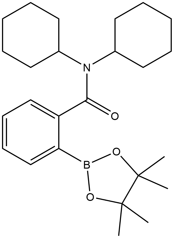 N,N-Dicyclohexyl-2-(4,4,5,5-tetramethyl-1,3,2-dioxaborolan-2-yl)benzamide Structure