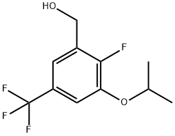 Benzenemethanol, 2-fluoro-3-(1-methylethoxy)-5-(trifluoromethyl)- Structure