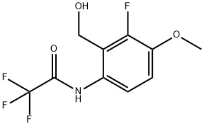 Acetamide, 2,2,2-trifluoro-N-[3-fluoro-2-(hydroxymethyl)-4-methoxyphenyl]- Structure