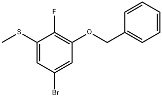 Benzene, 5-bromo-2-fluoro-1-(methylthio)-3-(phenylmethoxy)- Structure