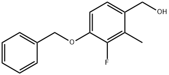 Benzenemethanol, 3-fluoro-2-methyl-4-(phenylmethoxy)- Structure