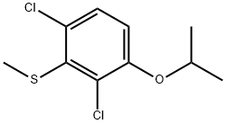 Benzene, 1,3-dichloro-4-(1-methylethoxy)-2-(methylthio)- Structure