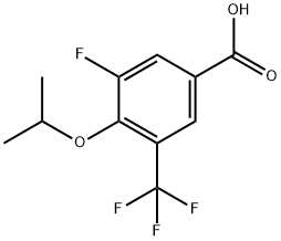 Benzoic acid, 3-fluoro-4-(1-methylethoxy)-5-(trifluoromethyl)- Structure