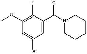 Methanone, (5-bromo-2-fluoro-3-methoxyphenyl)-1-piperidinyl- Structure