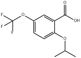 Benzoic acid, 2-(1-methylethoxy)-5-(trifluoromethoxy)- Structure