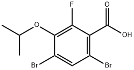 Benzoic acid, 4,6-dibromo-2-fluoro-3-(1-methylethoxy)- Structure