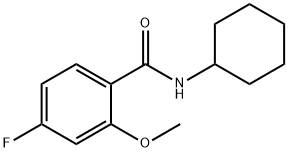 Benzamide, N-cyclohexyl-4-fluoro-2-methoxy- Structure