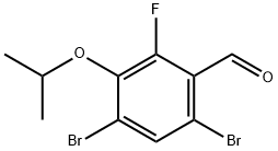 Benzaldehyde, 4,6-dibromo-2-fluoro-3-(1-methylethoxy)- Structure