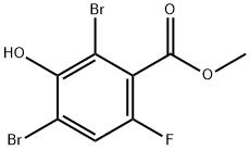 Benzoic acid, 2,4-dibromo-6-fluoro-3-hydroxy-, methyl ester Structure