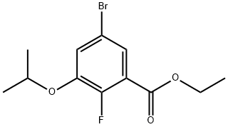 Benzoic acid, 5-bromo-2-fluoro-3-(1-methylethoxy)-, ethyl ester Structure