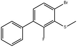 1,1'-Biphenyl, 4-bromo-2-fluoro-3-(methylthio)- Structure