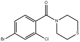 Methanone, (4-bromo-2-chlorophenyl)-4-thiomorpholinyl- Structure