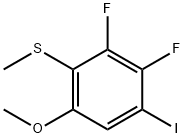 Benzene, 2,3-difluoro-1-iodo-5-methoxy-4-(methylthio)- Structure