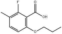 Benzoic acid, 2-fluoro-3-methyl-6-propoxy- Structure