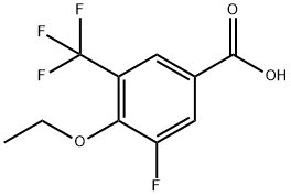 Benzoic acid, 4-ethoxy-3-fluoro-5-(trifluoromethyl)- Structure