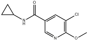 3-Pyridinecarboxamide, 5-chloro-N-cyclopropyl-6-methoxy- Structure