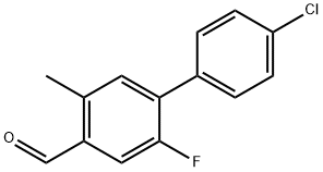 [1,1'-Biphenyl]-4-carboxaldehyde, 4'-chloro-2-fluoro-5-methyl- Structure